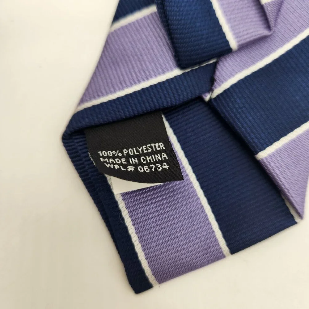 Boys Clip On Neck Tie‎ Blue Striped 17